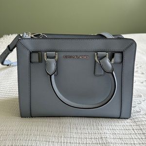 Powder Blue Michael Kors Crossbody Satchel